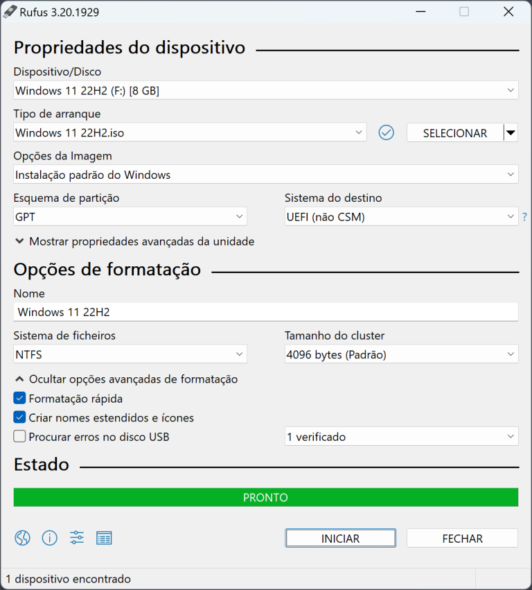 Como Criar Unidades USB Inicializáveis com Rufus