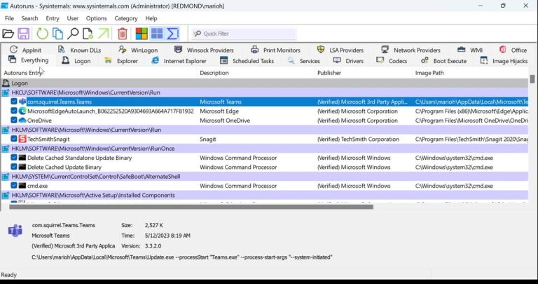Autoruns v14.11: O Melhor Software para Gerir Programas de Arranque no Windows