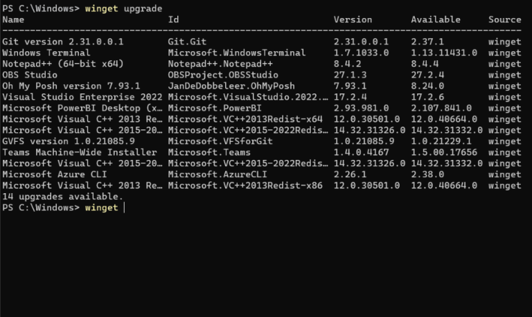 winget upgrade --all, atualizar apps windows 11, winget tutorial, windows package manager, atualização em massa windows, linha de comando winget, winget vs chocolatey, automatizar atualizações.
