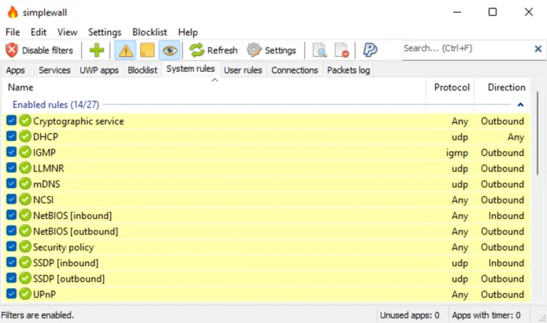 Simplewall 3.8.5 Henry++