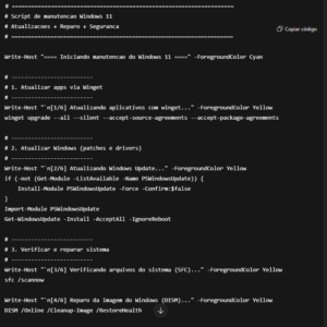 Script de manutencao Windows 11